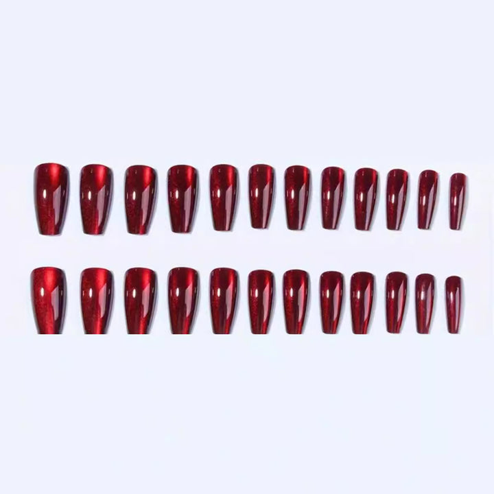 High-Gloss Almond-Shaped Press-On Nail Set Stornfield