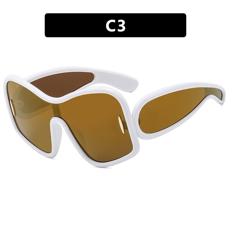 Women’s futuristic sunglasses with extra wide design and protective UV filter Stornfield