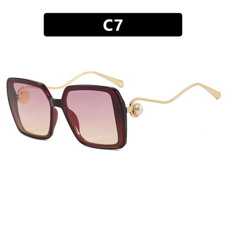 Women's fashionable square glasses with elegant metal frame and unique accents Stornfield