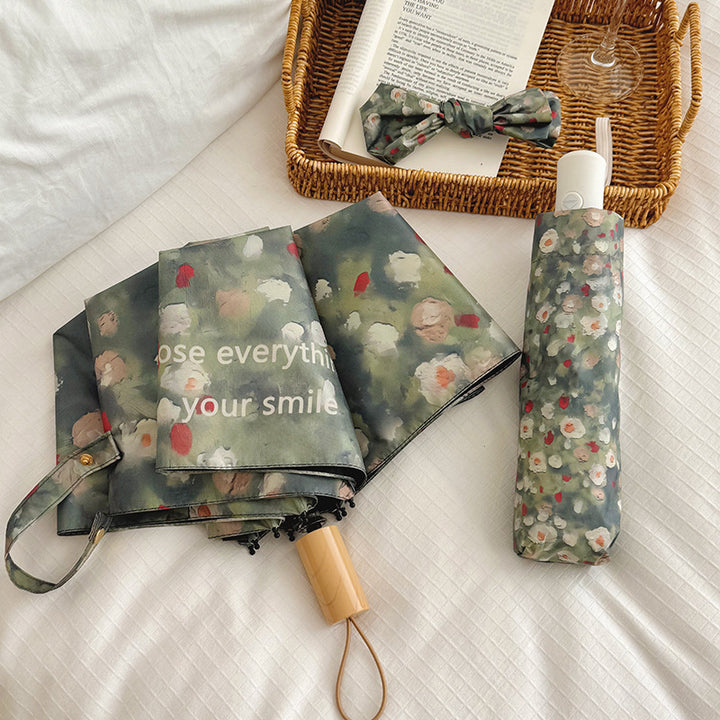 Ladies Folding Umbrella with Floral Design Stornfield