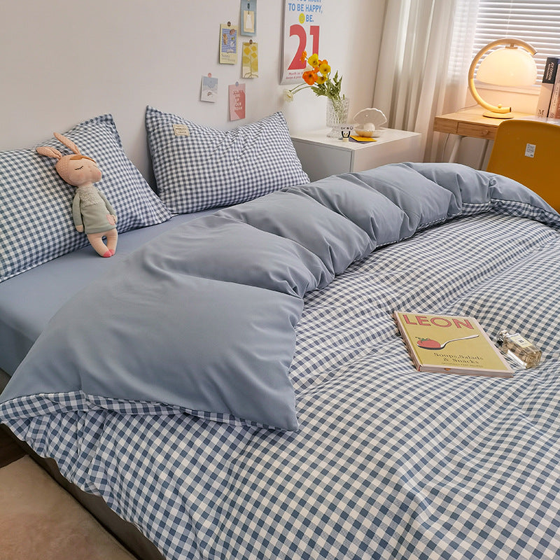Stylish Checkerboard Pattern Bedding Set