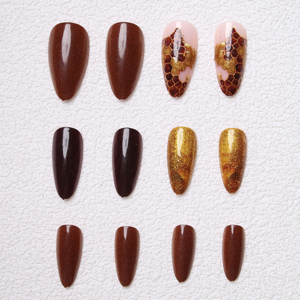 Artistic Textured Press-On Nails Stornfield