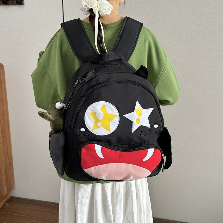 Playful plush backpack with animal face Stornfield