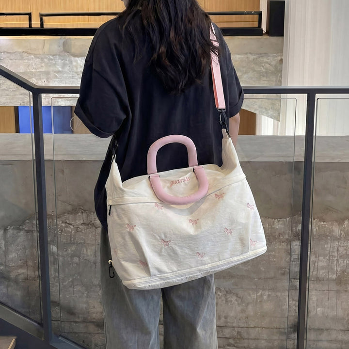 Stylish Embroidered Travel Duffel