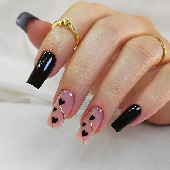 Heart-Decorated Nail Art Stornfield