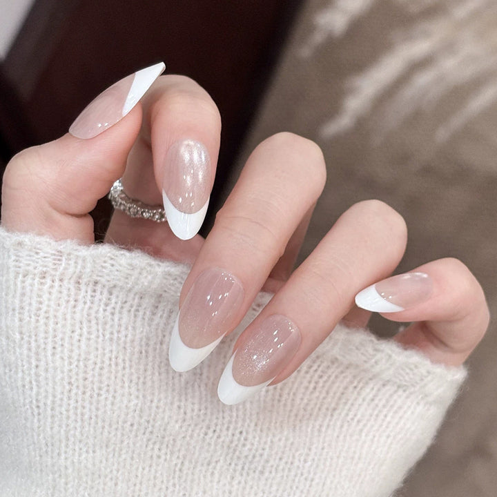 Elegant French Tip Press-On Nail Set