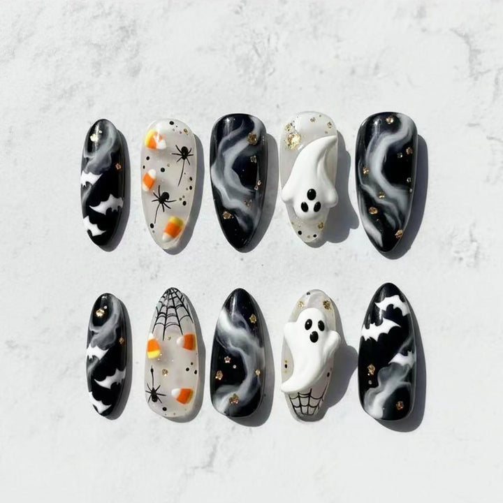 Spooky Halloween Press-On Nail Art Set