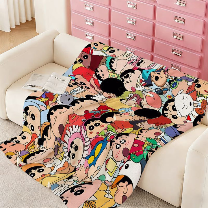 Cartoon Character Fleece Throw Blanket