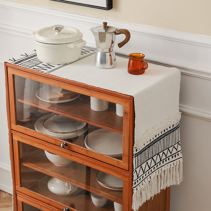 Handwoven cotton table runner Stornfield
