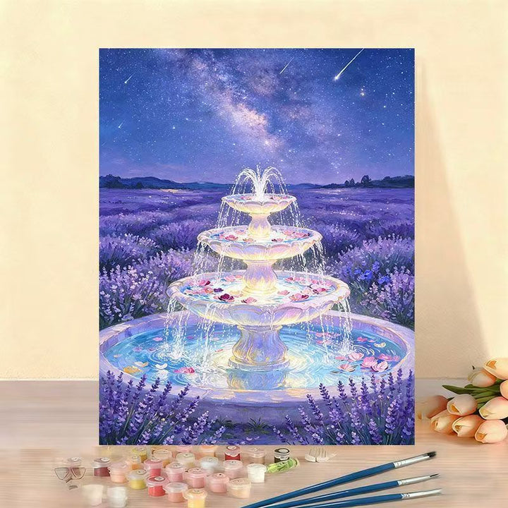 DIY Watercolor Fountain Paint by Numbers Kit Stornfield