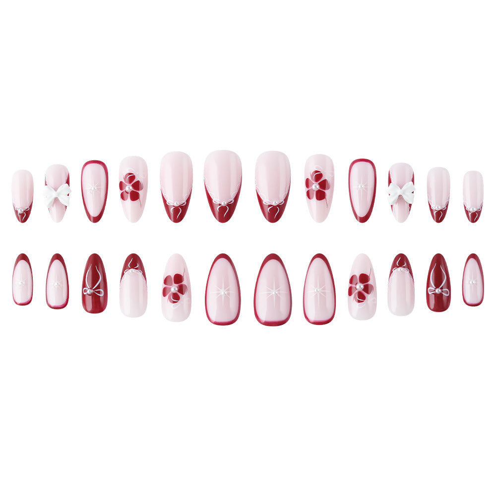 Artistic 3D Floral Press-On Nails Stornfield