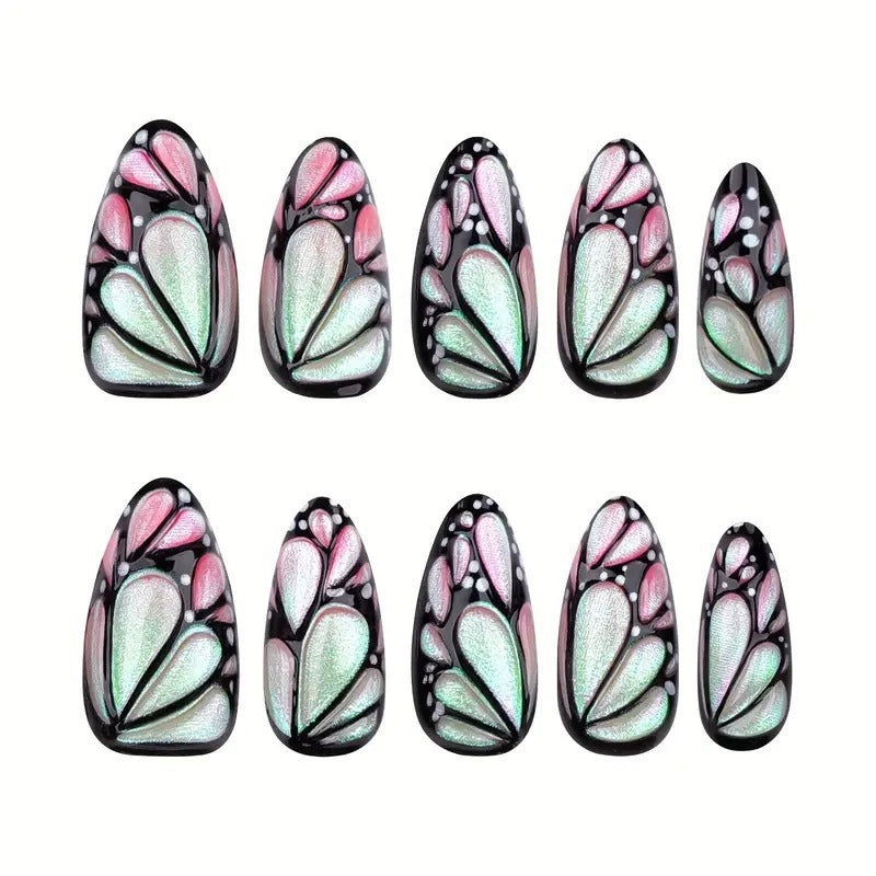 Artistic Butterfly-Inspired Nail Art Extensions Stornfield