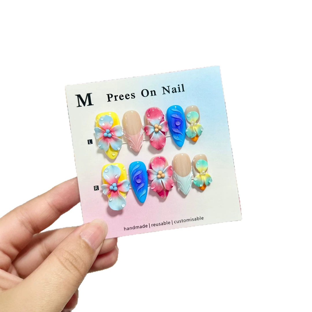 Customizable Handcrafted Press-On Nail Art Set