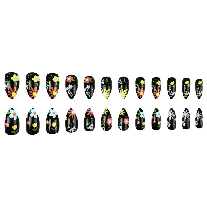 Floral Artistic Press-On Nails Stornfield