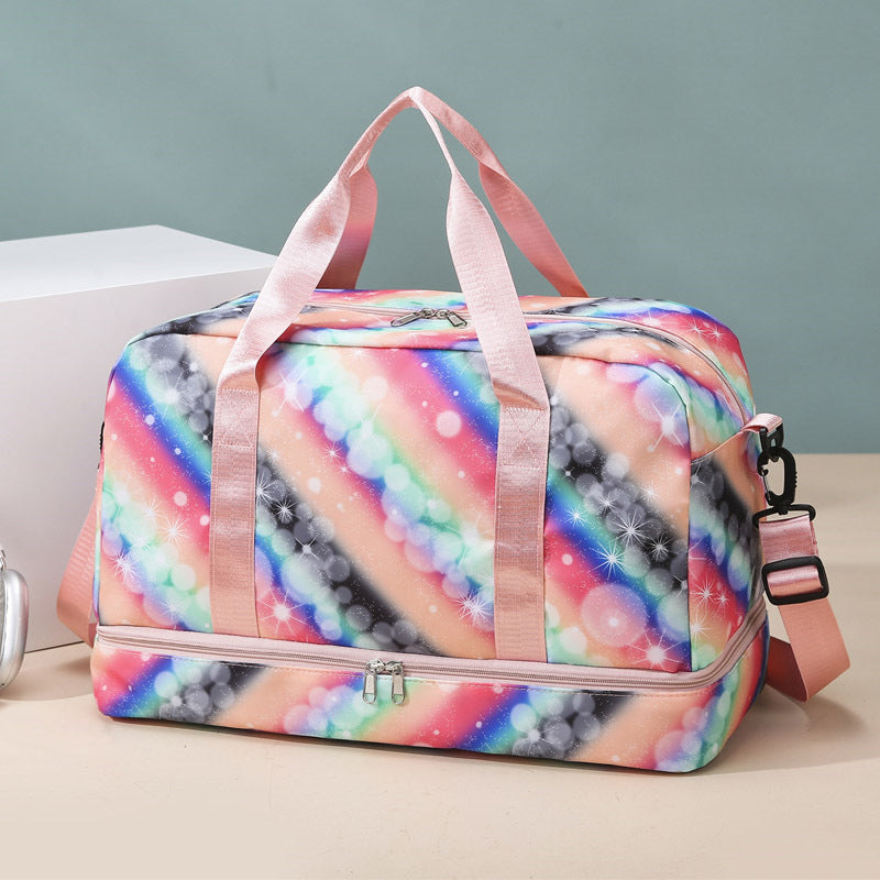 Leisure travel bag with colorful design and multiple compartments Stornfield