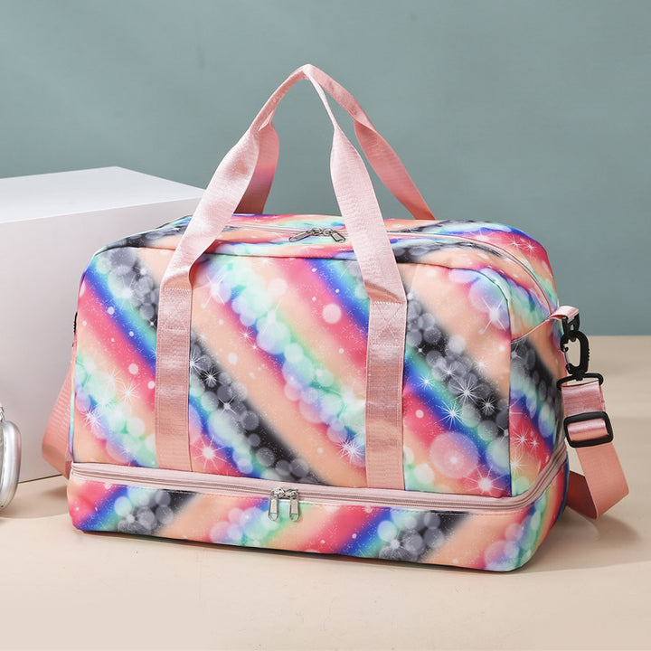 Leisure travel bag with colorful design and multiple compartments Stornfield