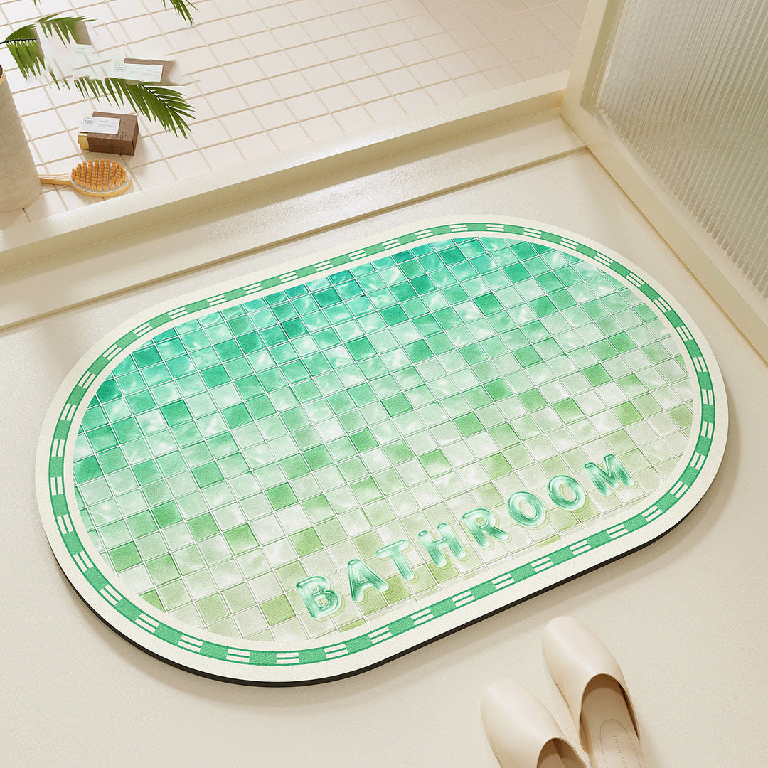 Decorative Mosaic Pattern Bath Mat