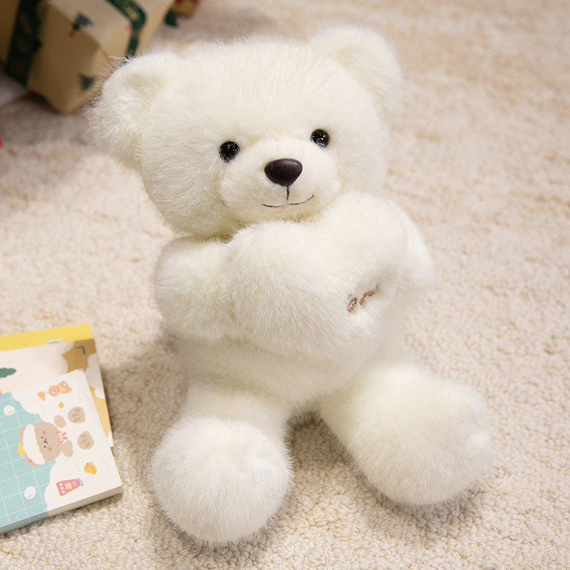 Plush Sitting Collectible Bear with Embroidered Smile, Crystal-Accent Ribbon Bow & Ultra-Soft Faux-Fur Plush Stornfield