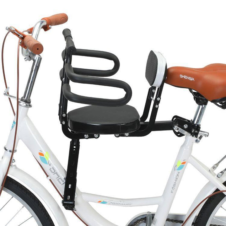 detachable padded bicycle passenger seat with adjustable backrest and reinforced mounting bracket Stornfield