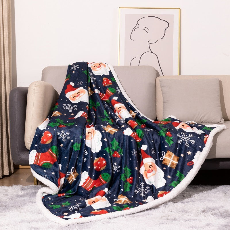 Fun Holiday-Themed Plush Fleece Blanket
