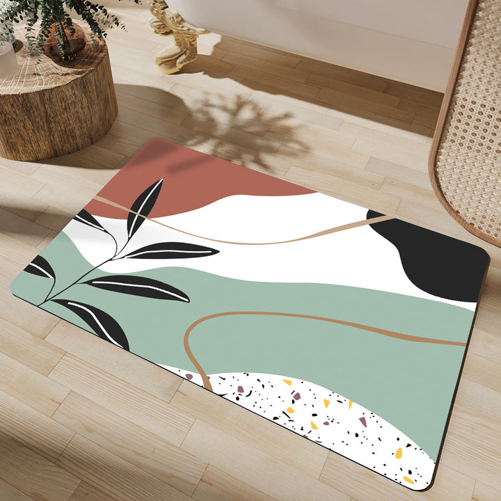 Cheerful Floral Design Indoor Area Mat Stornfield