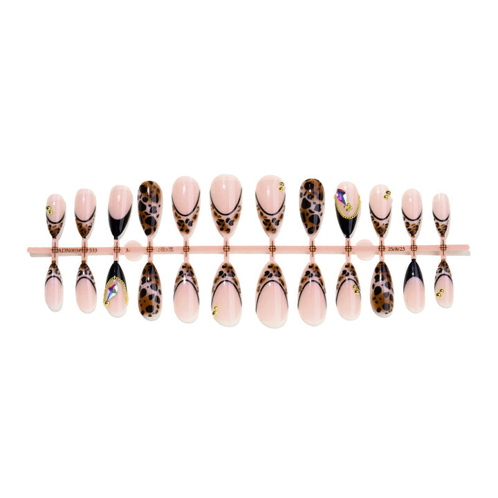 Acrylic Nail Set with Elegant Leopard Design Stornfield