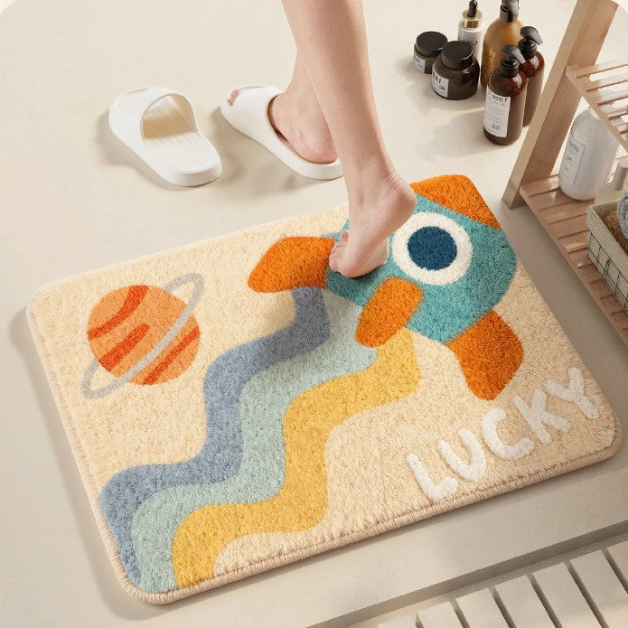 Cute Cat-Themed Bath Mat