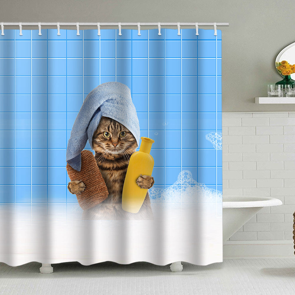 Artistic Dog Illustration Shower Curtain Stornfield