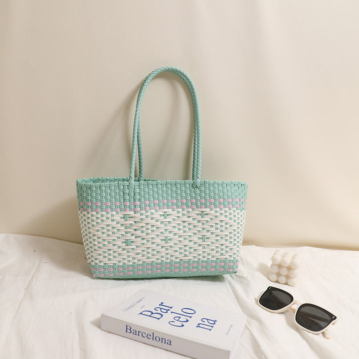 Braided tote bag with modern accents Stornfield