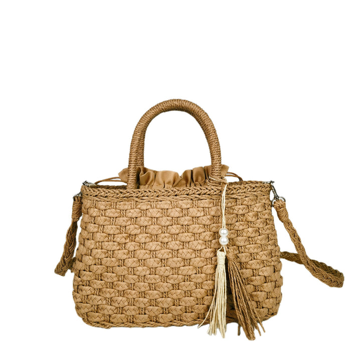 Woven Handbag with Drawstring Stornfield