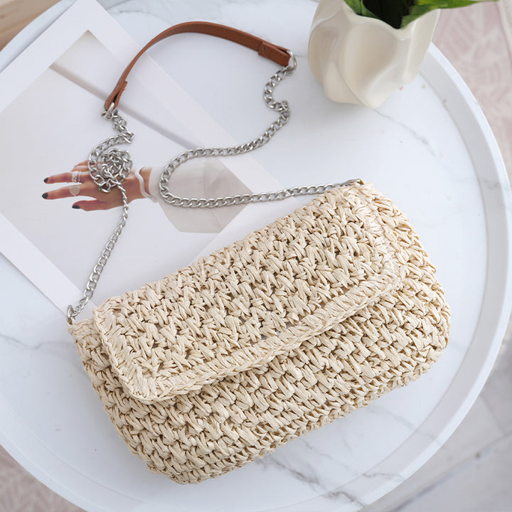 Handmade shoulder bag with metallic accents Stornfield