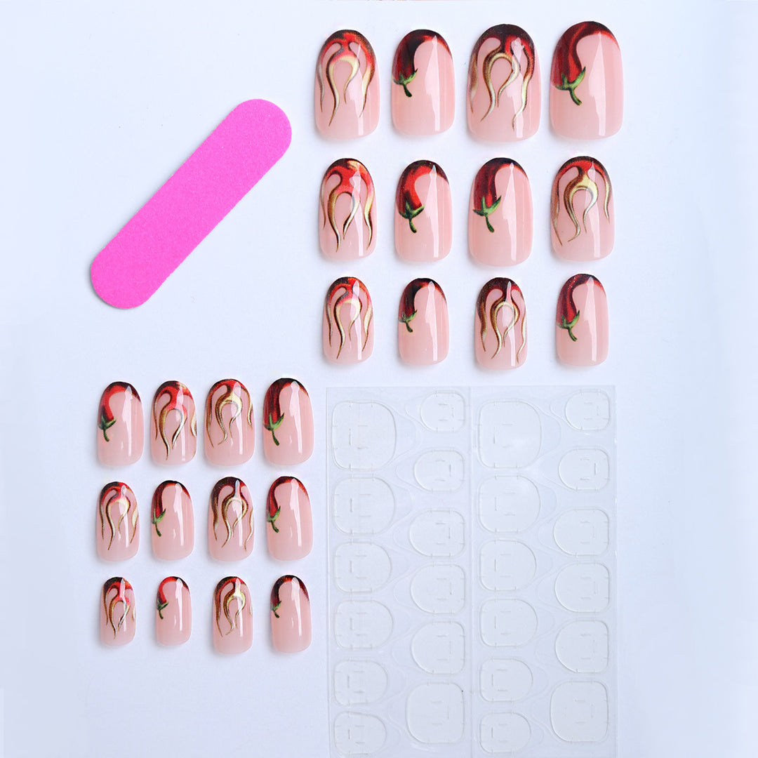 Artificial Nails in Creative Paprika Design Stornfield