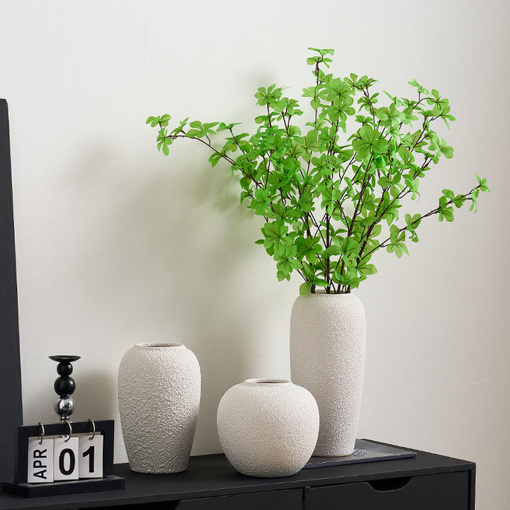 Stylish ceramic vase with textured design Stornfield