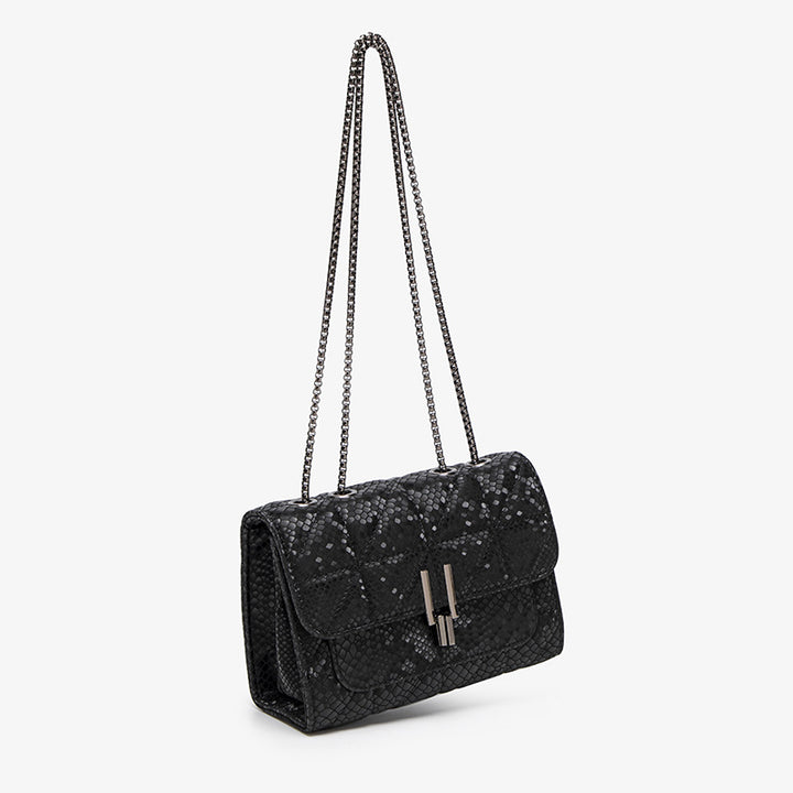 Textured Quilted Crossbody Handbag