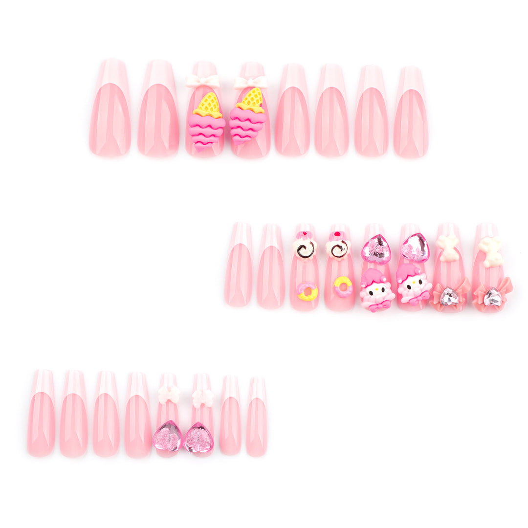 Artful nail extensions with 3D dessert motif Stornfield