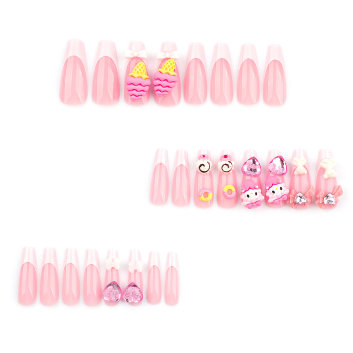Artful nail extensions with 3D dessert motif Stornfield