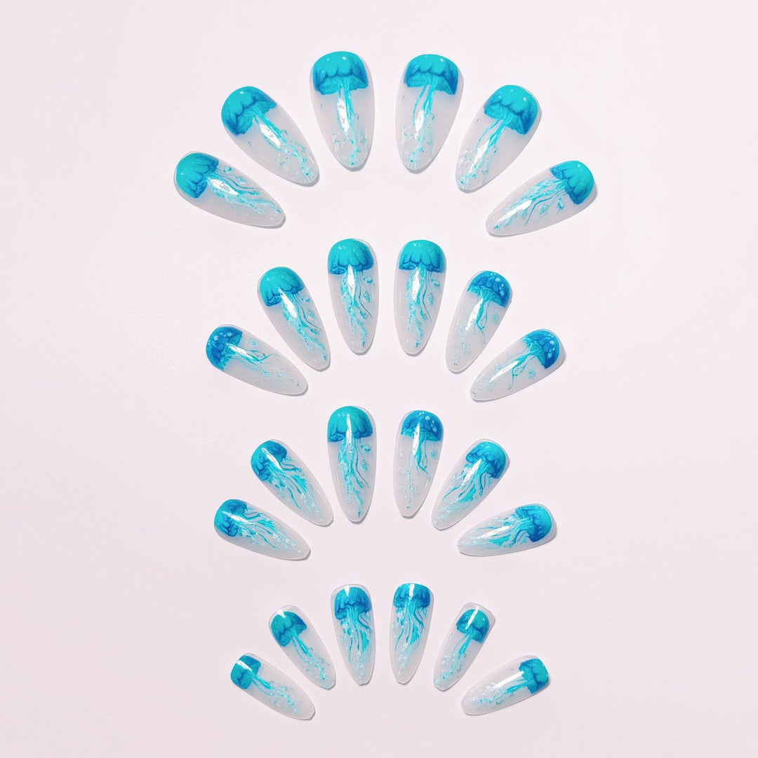 Artistic Jellyfish Design Nail Art Stornfield