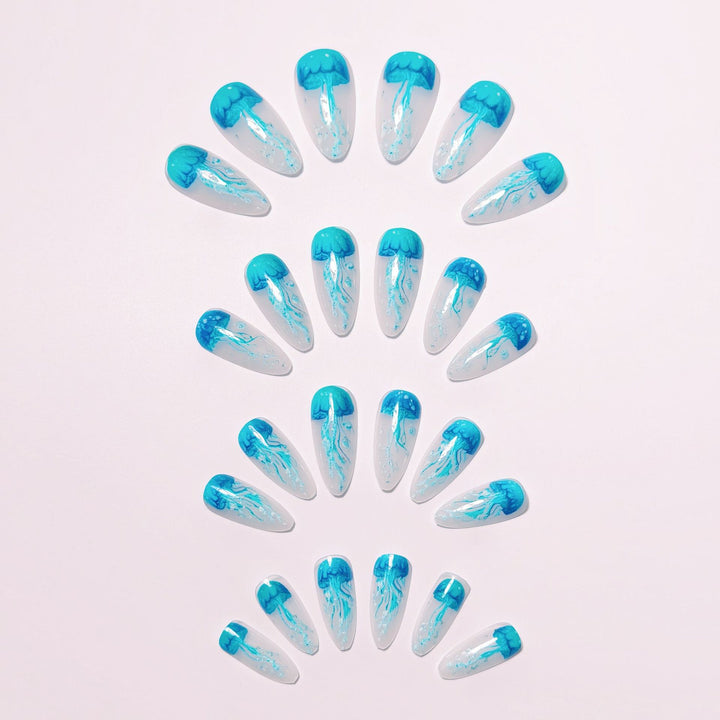 Artistic Jellyfish Design Nail Art Stornfield