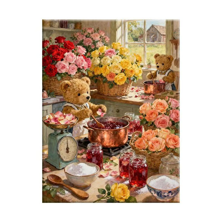 Charming Bear-Themed Kitchen Art Print Stornfield