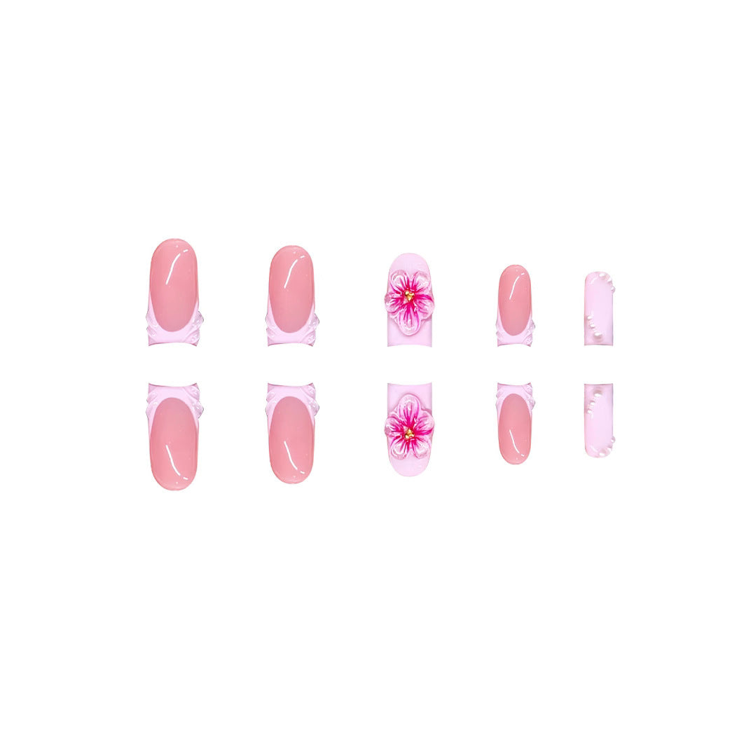 Decorative Floral Press-On Nail Extensions Stornfield