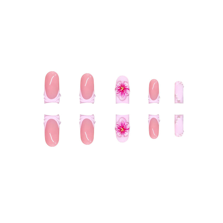 Decorative Floral Press-On Nail Extensions Stornfield