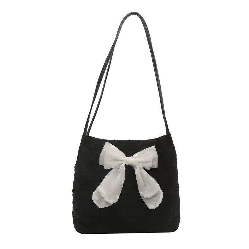 Decorative Bow-Embellished Tote Bag