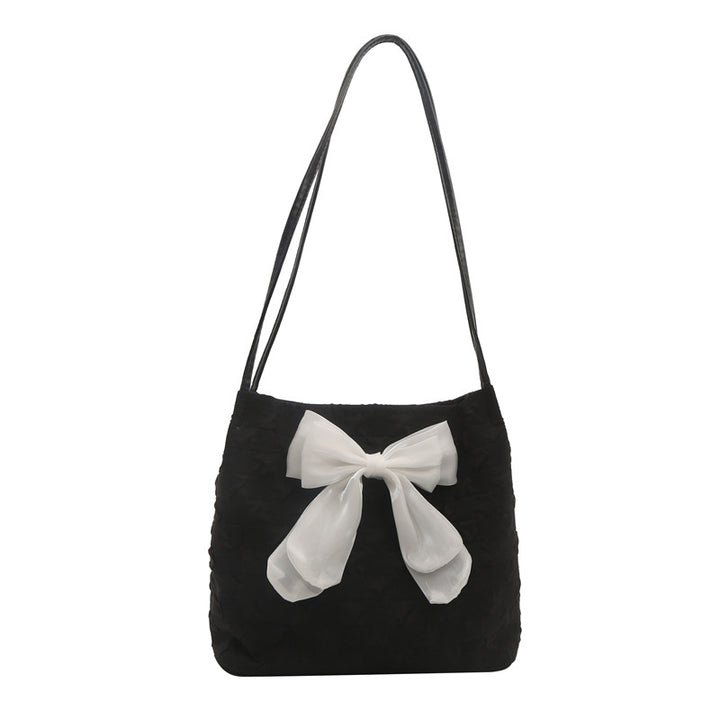 Decorative Bow-Embellished Tote Bag