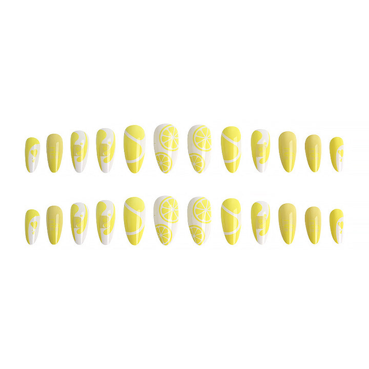 Artificial nails with fruity lime motif Stornfield