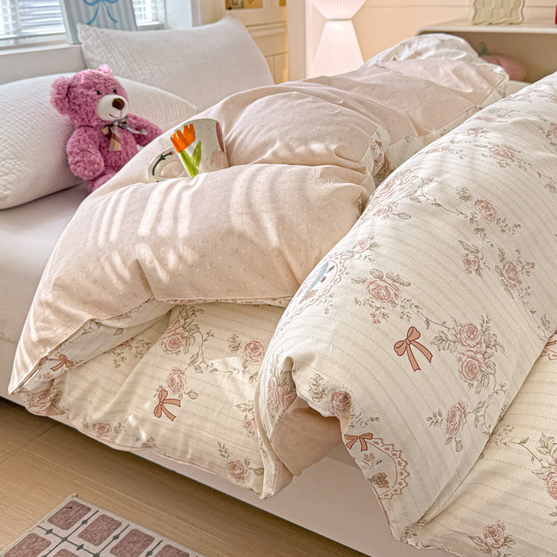 Children's Playful Floral Duvet Cover Set