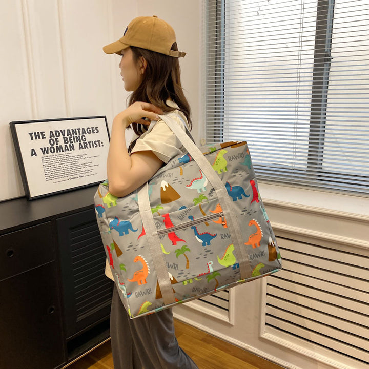 Fun Dinosaur Print Travel Tote