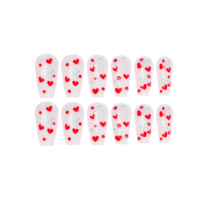Artificial nail art with romantic heart design Stornfield