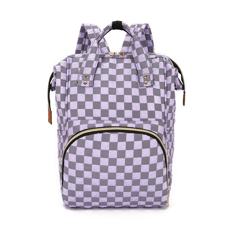 Checkered Patterned Backpack Stornfield
