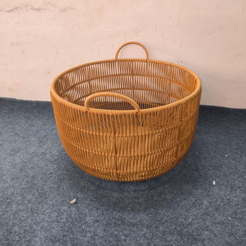 Large Round Handcrafted Woven Storage Basket Stornfield