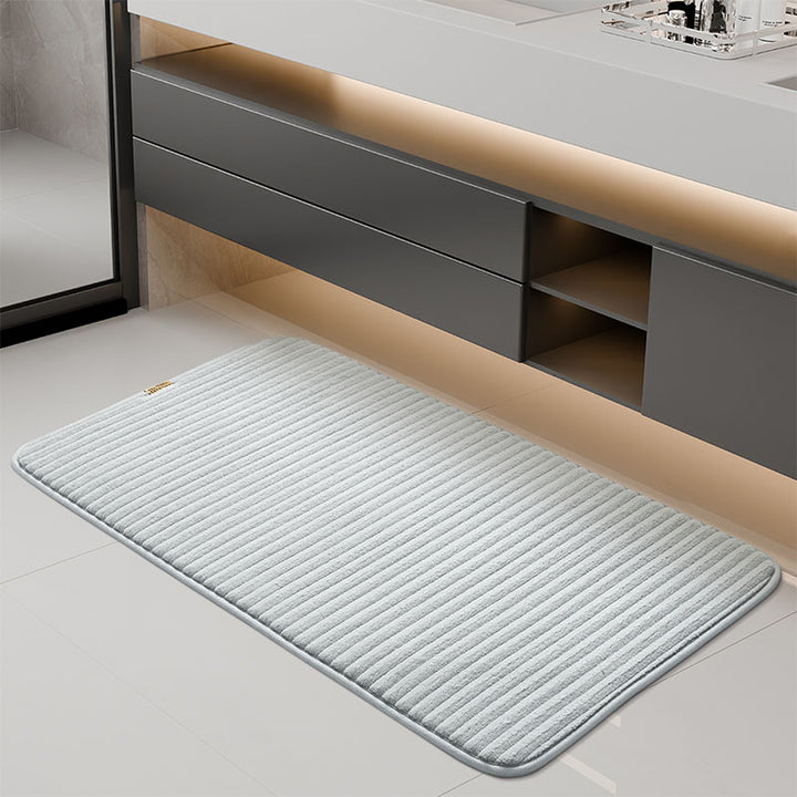 Absorbent Ribbed Bath Mat